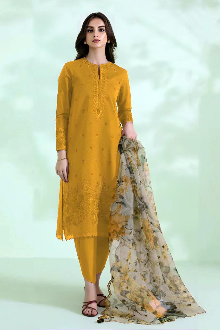 Party wear lawn 3 Piece Dress