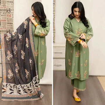 Party wear lawn 3 Piece Dress