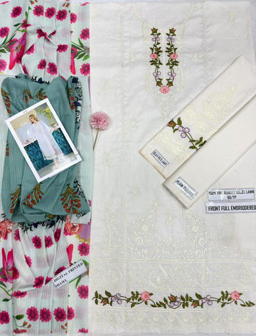 3pc Embroidred Lawn