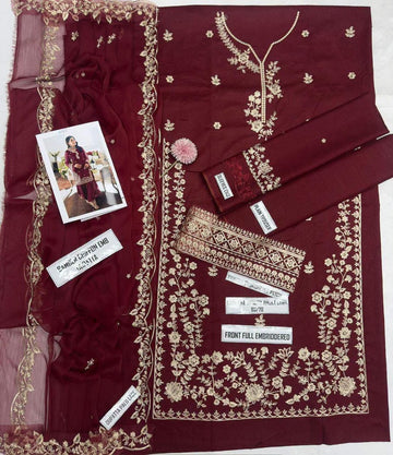 3pc Embroidred Lawn
