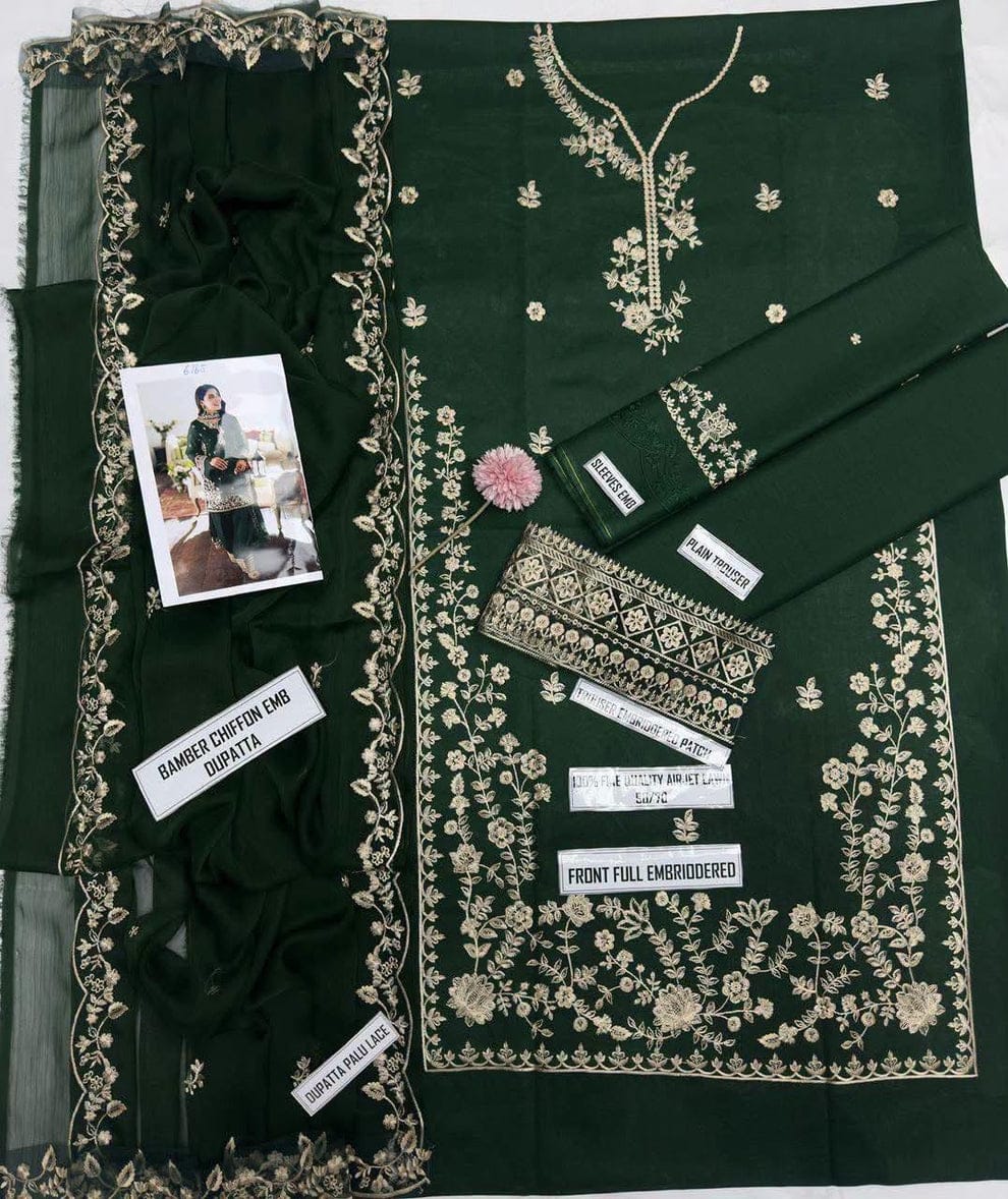 3pc Embroidred Lawn