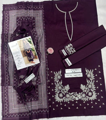 3pc Embroidred Lawn