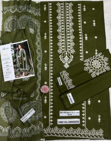 3pc Embroidred Lawn