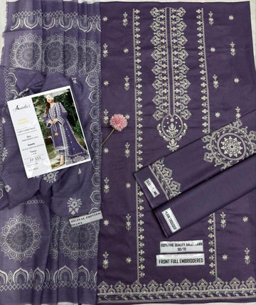 3pc Embroidred Lawn
