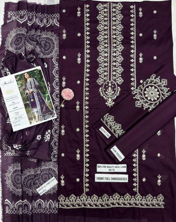 3pc Embroidred Lawn
