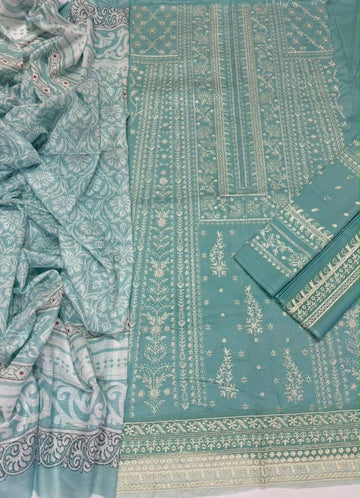 3pc Embroidred Lawn