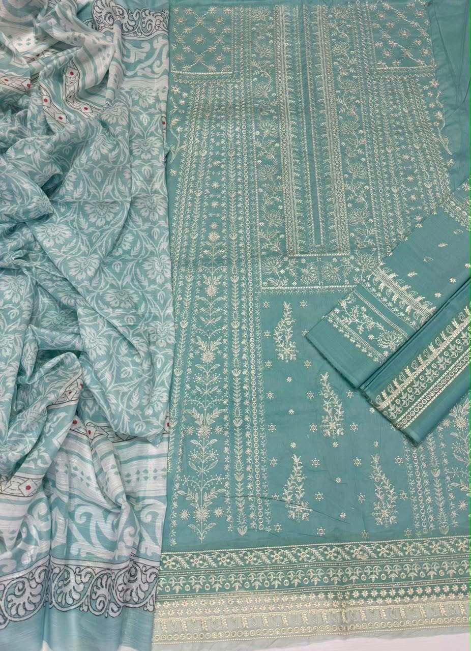 3pc Embroidred Lawn
