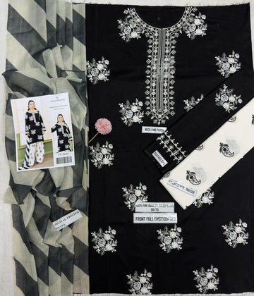 3pc Embroidred Lawn