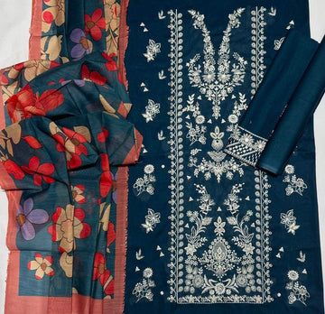 3pc Embroidred Lawn