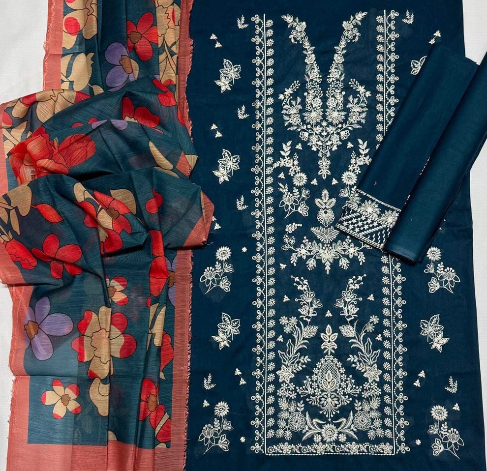 3pc Embroidred Lawn