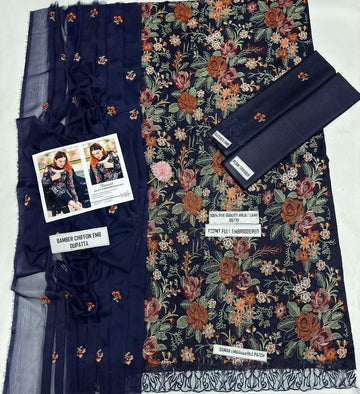 3pc Embroidred Lawn