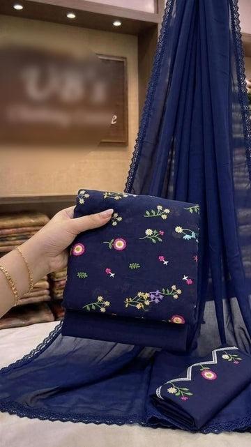 Embroidered Lawn 3Pc
