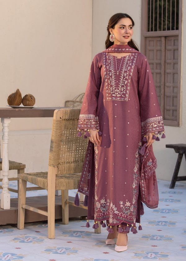 Emb Dhanak 3Pc Suit
