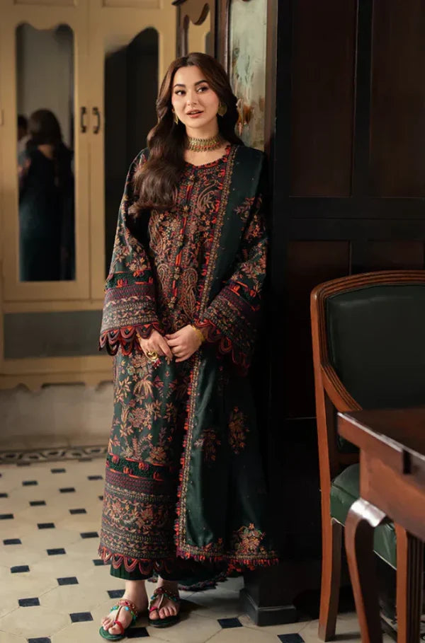 Emb Dhanak 3Pc Suit