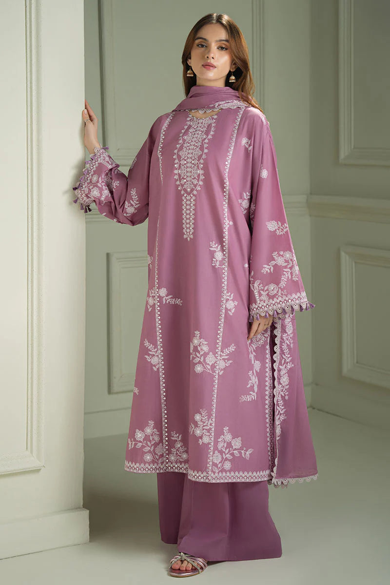 Emb Dhanak 3Pc Suit