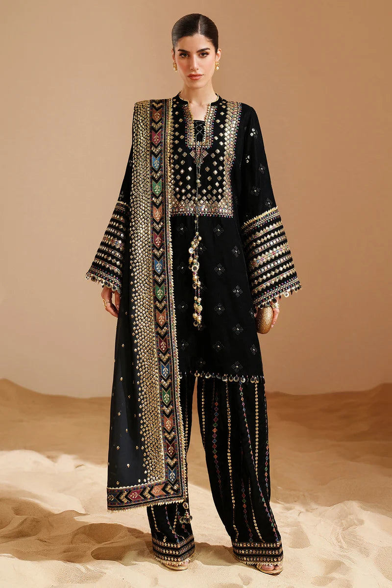 Emb Dhanak 3Pc Suit