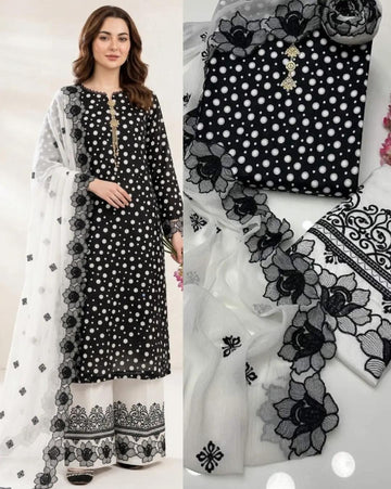 Party wear lawn 3 Piece Dress